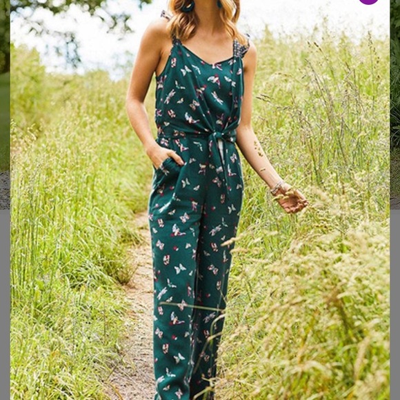 Matilda Jane dark green butterfly insects jumpsuit - Picture 8 of 9